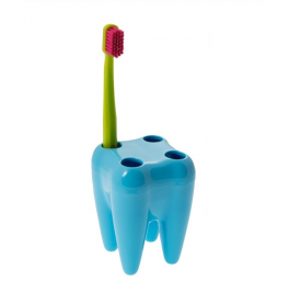 Držák na zubní kartáčky - zub modrý