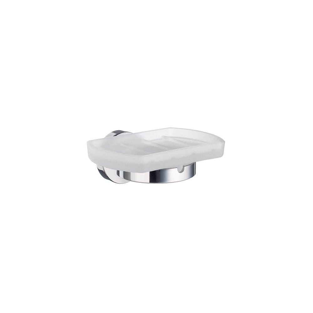 Holder with glass soap dish SMEDBO HOME - Polished chrome