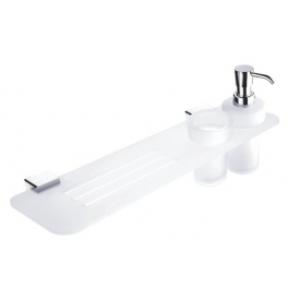 Fürdőszobai polc, fogkefe-kupa és szappanadagoló IXI NIMCO KIBO Ki X350-5K31W-26