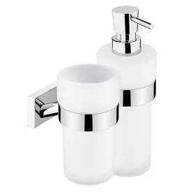 Cup for toothbrushs and Soap Dispenser NIMCO KEIRA KE 2205831W-T-26