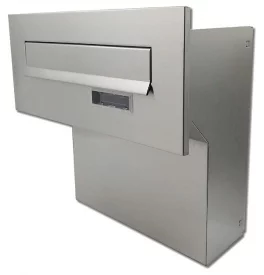 Fence-mounted mailbox X-FEST JAKUB 4 inox