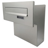 Fence-mounted mailbox X-FEST JAKUB 4 inox