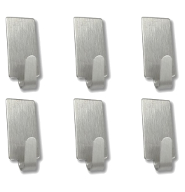Self-adhesive hook ESO - Brushed stainless steel