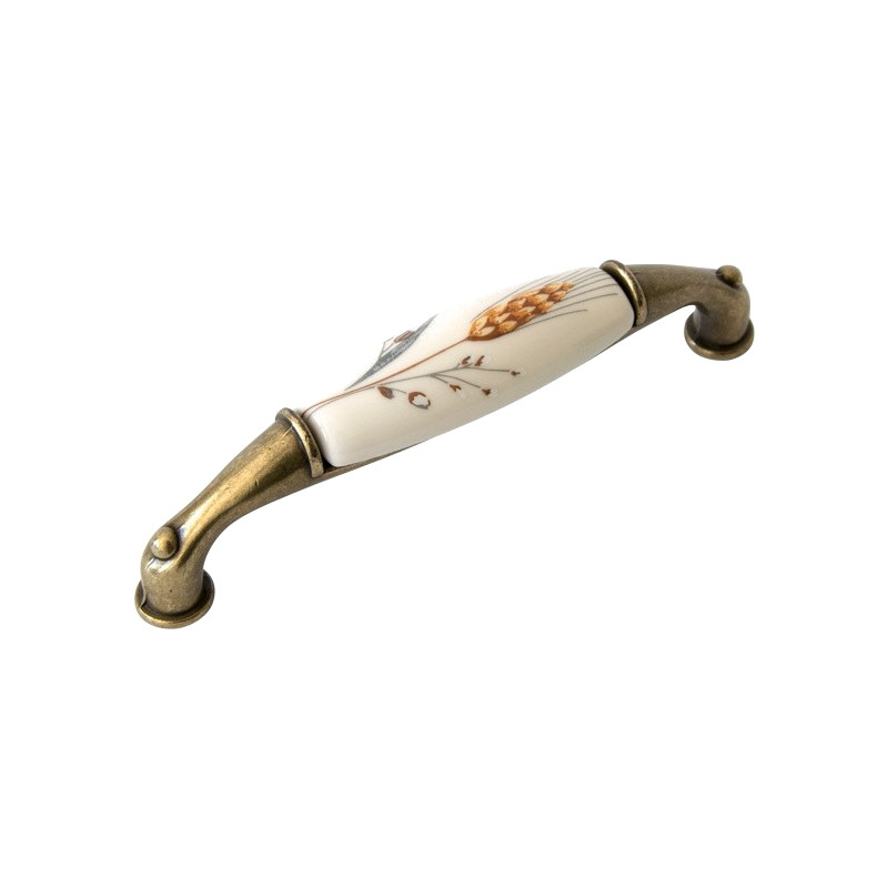 Möbelgriff LEONA WEIZEN - Patina auf Messing