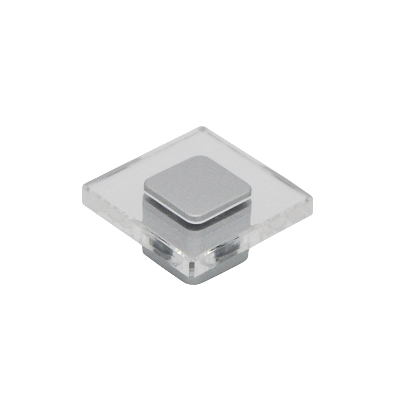Möbelgriff 414Q - Matt Chrom / Transparent Möbelgriff 414Q - Matt Chrom / Transparent