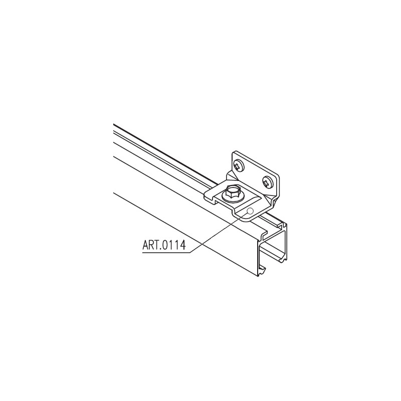 Bracket for mounting rail on the wall LEGGERA