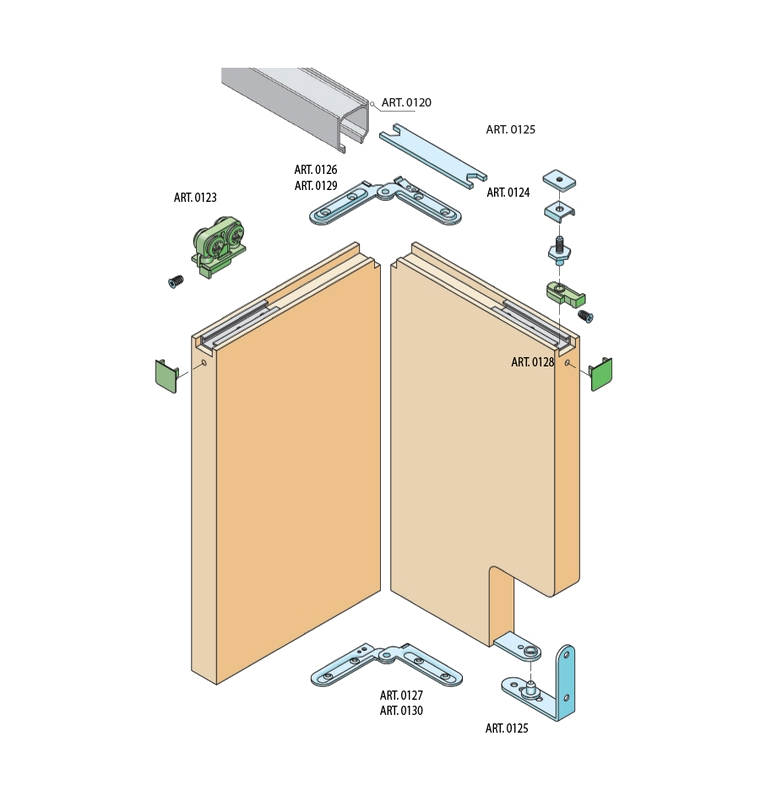 Fittings for folding doors SISCO SISTEM - FOLDING DOOR (SERIE 100) Fittings for folding doors SISCO SISTEM - FOLDING DOOR (SERIE 100)
