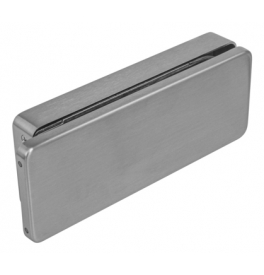 Counterplate (glass) for lock UNIQUE R8 - Brushed stainless steel