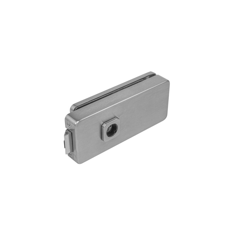 Üvegajtó zár UNIQUE R8 - Szálcsiszolt inox