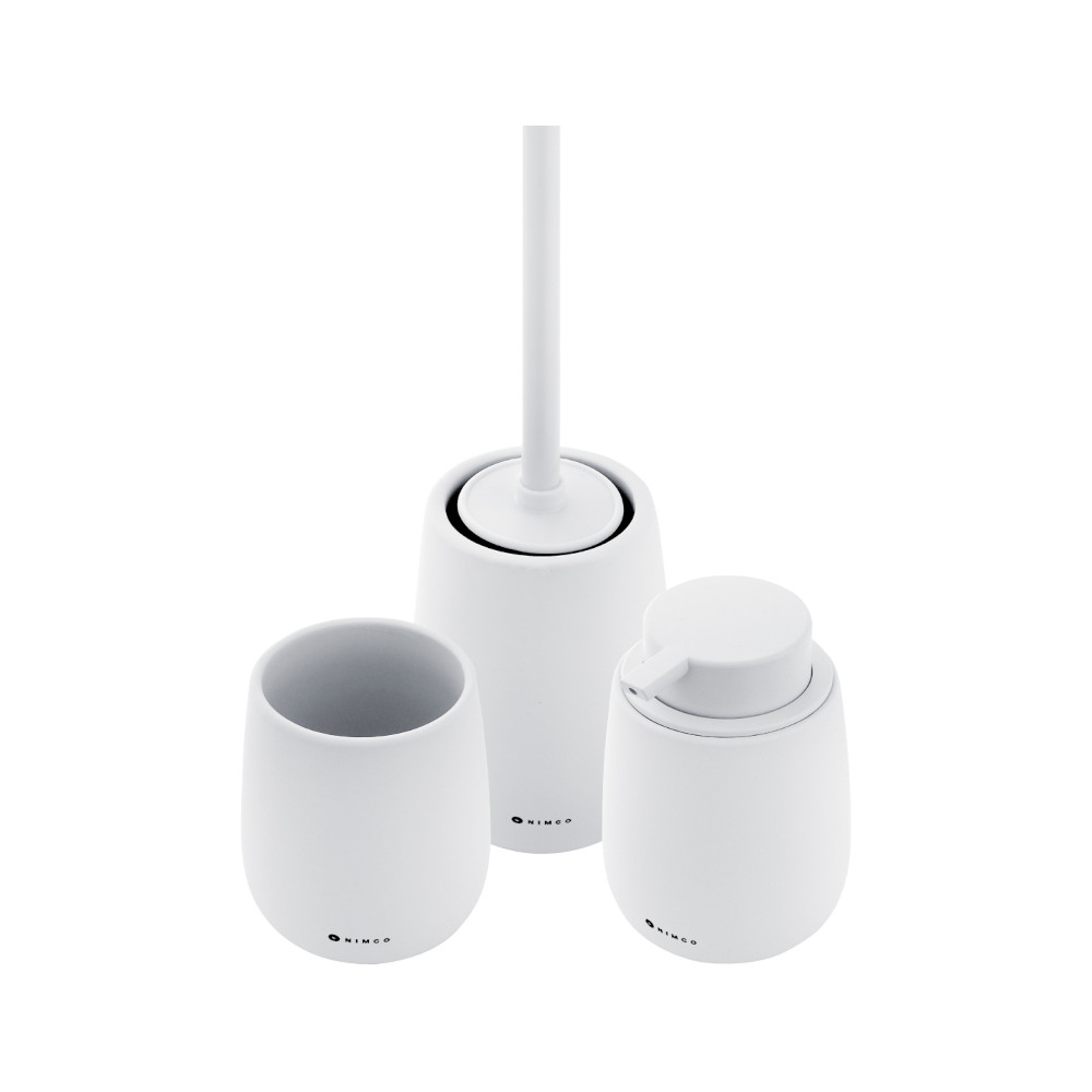 Badezimmerzubehör Set NIMCO TABO - Weiß matt