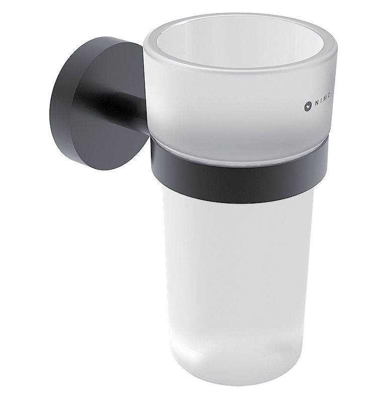 Cup for toothbrushs NIMCO UNIX BLACK Cup for toothbrushs NIMCO UNIX BLACK