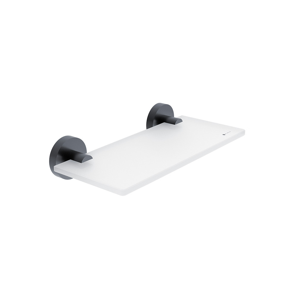 Półka szklana z uchwytem NIMCO UNIX BLACK 200 mm