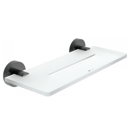 Półka szklana z uchwytem NIMCO UNIX BLACK IXI 300 mm