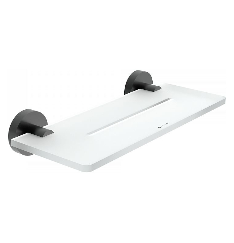 Glass shelf with brackets NIMCO UNIX BLACK IXI 300 mm Glass shelf with brackets NIMCO UNIX BLACK IXI 300 mm