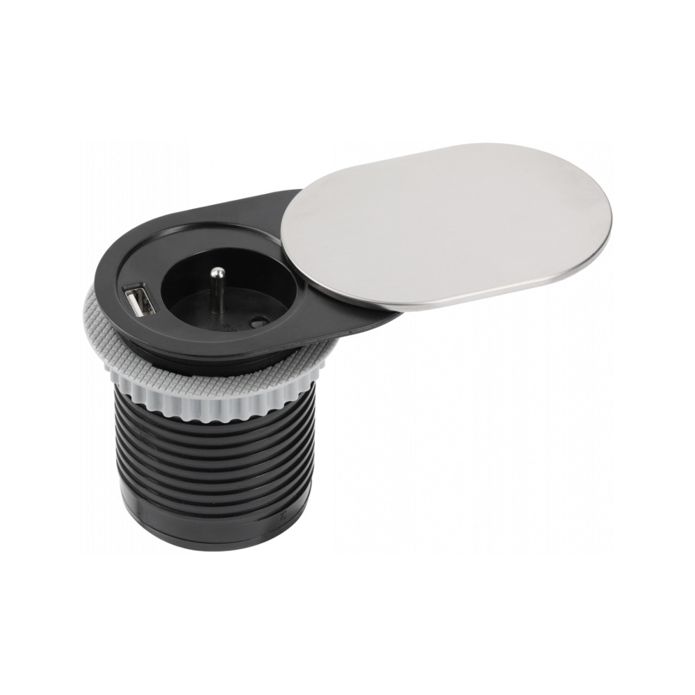 Möbelsteckdose mit USB GTV SLIDE - FRENCH