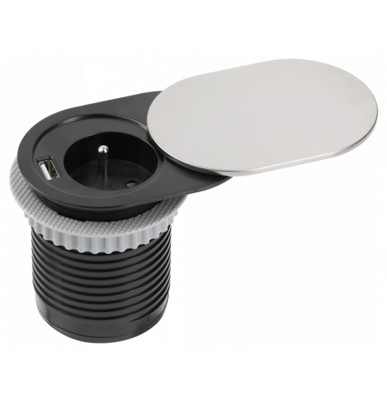 Zásuvka do nábytku s USB nabíjením GTV SLIDE - FRENCH Zásuvka do nábytku s USB nabíjením GTV SLIDE - FRENCH
