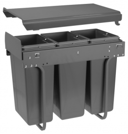 Pull out trash bin GTV - PRACTI ECO 300 (3 x 10 L)