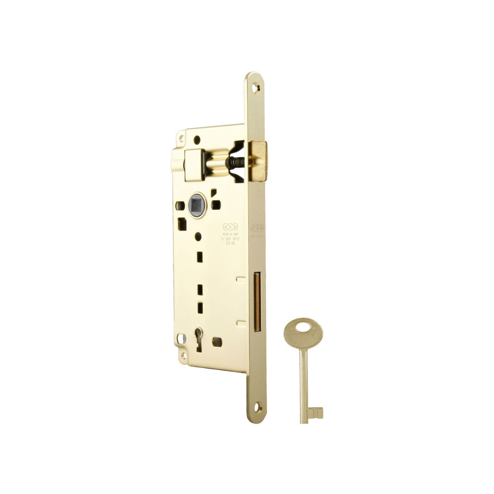 Door lock AGB F18 - Polished brass - BB