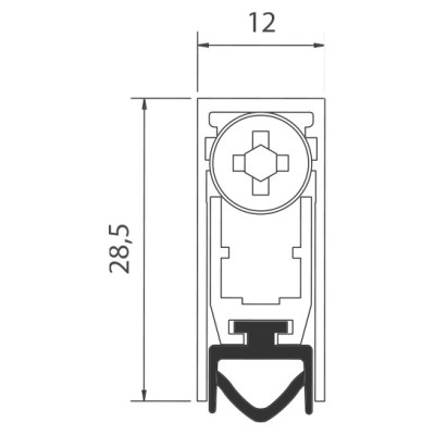Padacia tesniaca lišta na dvere 422