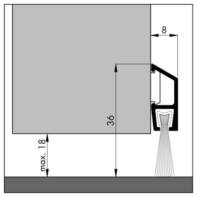 Brush Door Bottom Seal IDS B De Luxe