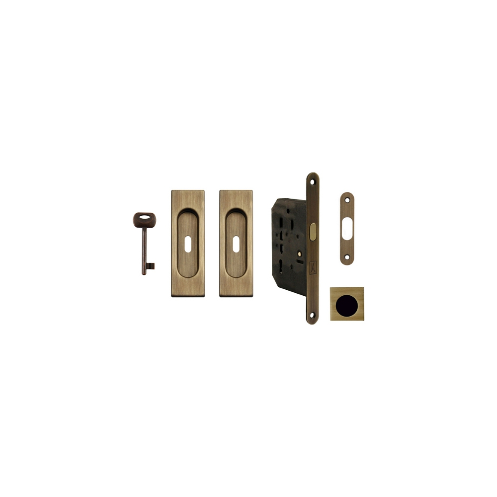 Square set for sliding doors FIMET - Bronze brushed